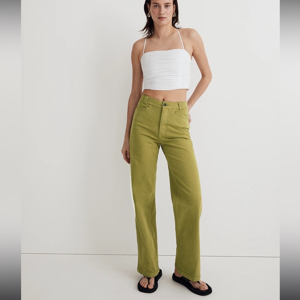 NWT Madewell The Emmett Wide-length Pant: Garment Dyed Edition
